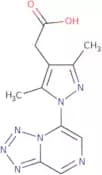 2-(3,5-Dimethyl-1-{[1,2,3,4]tetrazolo[1,5-a]pyrazin-5-yl}-1H-pyrazol-4-yl)acetic acid