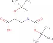 4-[(tert-Butoxy)carbonyl]-6,6-dimethylmorpholine-2-carboxylic acid