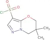 6,6-Dimethyl-5H,6H,7H-pyrazolo[3,2-b][1,3]oxazine-3-sulfonyl chloride