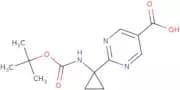 2-(1-{[(tert-Butoxy)carbonyl]amino}cyclopropyl)pyrimidine-5-carboxylic acid