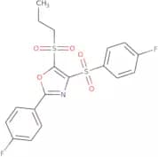 4-(4-Fluorobenzenesulfonyl)-2-(4-fluorophenyl)-5-(propane-1-sulfonyl)-1,3-oxazole