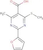 2-(Furan-2-yl)-4-methyl-6-(methylsulfanyl)pyrimidine-5-carboxylic acid