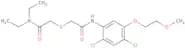 2-({2-[2,4-Dichloro-5-(2-methoxyethoxy)anilino]-2-oxoethyl}sulfanyl)-N,N-diethylacetamide