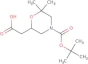 2-{4-[(tert-Butoxy)carbonyl]-6,6-dimethylmorpholin-2-yl}acetic acid