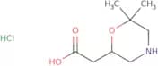2-(6,6-Dimethylmorpholin-2-yl)acetic acid hydrochloride