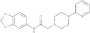 N-benzo[d]1,3-dioxolen-5-yl-2-(4-(2-pyridyl)piperazinyl)ethanamide