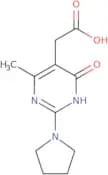 2-[4-Methyl-6-oxo-2-(pyrrolidin-1-yl)-1,6-dihydropyrimidin-5-yl]acetic acid