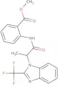 Methyl 2-({2-[2-(trifluoromethyl)-1H-1,3-benzimidazol-1-yl]propanoyl}amino)benzenecarboxylate