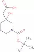 2-{1-[(tert-butoxy)carbonyl]-3-hydroxypiperidin-3-yl}acetic acid