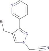 2-(4-(Bromomethyl)-3-(pyridin-3-yl)-1H-pyrazol-1-yl)acetonitrile