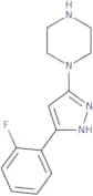1-[3-(2-Fluorophenyl)-1H-pyrazol-5-yl]piperazine