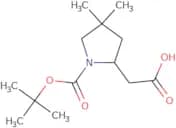 2-{1-[(tert-Butoxy)carbonyl]-4,4-dimethylpyrrolidin-2-yl}acetic acid