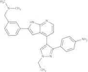 3-[4-[3-(4-Aminophenyl)-1-ethyl-1H-pyrazol-4-yl]-1H-pyrrolo[2,3-b]pyridin-2-yl]-N,N-dimethylbenzen…