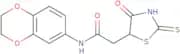 N-(2,3-Dihydro-1,4-benzodioxin-6-yl)-2-(2-mercapto-4-oxo-4,5-dihydro-1,3-thiazol-5-yl)acetamide