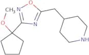 4-{[3-(1-Methoxycyclopentyl)-1,2,4-oxadiazol-5-yl]methyl}piperidine