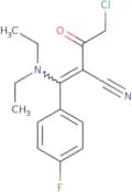 4-Chloro-2-[(diethylamino)(4-fluorophenyl)methylidene]-3-oxobutanenitrile