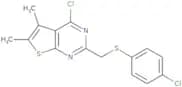 4-Chloro-2-{[(4-chlorophenyl)sulfanyl]methyl}-5,6-dimethylthieno[2,3-d]pyrimidine