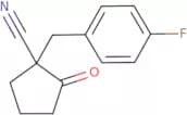 1-[(4-Fluorophenyl)methyl]-2-oxocyclopentane-1-carbonitrile