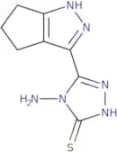 4-Amino-5-{1H,4H,5H,6H-cyclopenta[C]pyrazol-3-yl}-4H-1,2,4-triazole-3-thiol