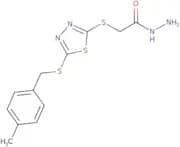 2-[(5-{[(4-Methylphenyl)methyl]sulfanyl}-1,3,4-thiadiazol-2-yl)sulfanyl]acetohydrazide