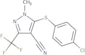 5-[(4-Chlorophenyl)sulfanyl]-1-methyl-3-(trifluoromethyl)-1H-pyrazole-4-carbonitrile