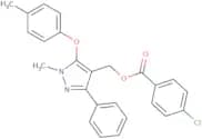[1-Methyl-5-(4-methylphenoxy)-3-phenyl-1H-pyrazol-4-yl]methyl 4-chlorobenzenecarboxylate
