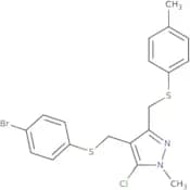 4-[(4-Bromophenyl)sulfanylmethyl]-5-chloro-1-methyl-3-[(4-methylphenyl)sulfanylmethyl]pyrazole