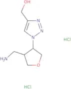 rac-{1-[(3R,4R)-4-(Aminomethyl)oxolan-3-yl]-1H-1,2,3-triazol-4-yl}methanol dihydrochloride