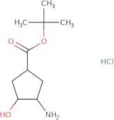 rac-tert-Butyl (1R,3S,4S)-3-amino-4-hydroxycyclopentane-1-carboxylate hydrochloride