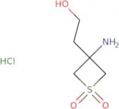 3-Amino-3-(2-hydroxyethyl)-1λ⁶-thietane-1,1-dione hydrochloride