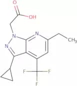 2-[3-Cyclopropyl-6-ethyl-4-(trifluoromethyl)-1H-pyrazolo[3,4-b]pyridin-1-yl]acetic acid
