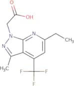 2-[6-Ethyl-3-methyl-4-(trifluoromethyl)-1H-pyrazolo[3,4-b]pyridin-1-yl]acetic acid