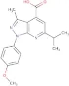 1-(4-Methoxyphenyl)-3-methyl-6-(propan-2-yl)-1H-pyrazolo[3,4-b]pyridine-4-carboxylic acid