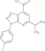 1-(4-Fluorophenyl)-6-(propan-2-yl)-1H-pyrazolo[3,4-b]pyridine-4-carboxylic acid