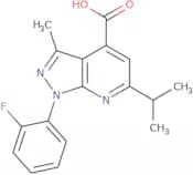 1-(2-Fluorophenyl)-3-methyl-6-(propan-2-yl)-1H-pyrazolo[3,4-b]pyridine-4-carboxylic acid