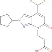 3-[2-Cyclopentyl-4-(difluoromethyl)-6-oxo-2H,6H,7H-pyrazolo[3,4-b]pyridin-7-yl]propanoic acid