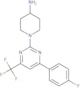 1-[4-(4-Fluorophenyl)-6-(trifluoromethyl)pyrimidin-2-yl]piperidin-4-amine