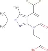 3-[4-(Difluoromethyl)-3-methyl-6-oxo-2-(propan-2-yl)-2H,6H,7H-pyrazolo[3,4-b]pyridin-7-yl]propanoi…