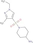 1-[(1-Ethyl-3-methyl-1H-pyrazol-4-yl)sulfonyl]piperidin-4-amine