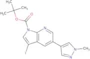 tert-Butyl 3-iodo-5-(1-methyl-1H-pyrazol-4-yl)-1H-pyrrolo[2,3-b]pyridine-1-carboxylate