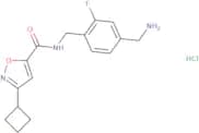 N-{[4-(Aminomethyl)-2-fluorophenyl]methyl}-3-cyclobutyl-1,2-oxazole-5-carboxamide hydrochloride