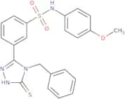 3-(4-Benzyl-5-sulfanyl-4H-1,2,4-triazol-3-yl)-N-(4-methoxyphenyl)benzene-1-sulfonamide
