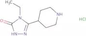 4-Ethyl-3-(piperidin-4-yl)-4,5-dihydro-1H-1,2,4-triazol-5-one hydrochloride