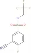 3-Cyano-4-fluoro-N-(2,2,2-trifluoroethyl)benzene-1-sulfonamide