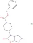 rac-Benzyl 4-[(3aR,6aS)-2-oxo-hexahydro-2H-pyrrolo[3,4-d][1,3]oxazol-3-yl]piperidine-1-carboxylate…
