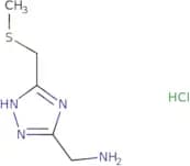 {5-[(Methylsulfanyl)methyl]-4H-1,2,4-triazol-3-yl}methanamine hydrochloride