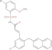 (E)-N-(5-Bromo-2-methoxyphenyl)sulfonyl-3-[5-chloro-2-(naphthalen-2-ylmethyl)phenyl]prop-2-enamide
