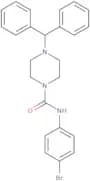 (4-(diphenylmethyl)piperazinyl)-N-(4-bromophenyl)formamide