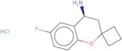 (4S)-6-Fluoro-3,4-dihydrospiro[1-benzopyran-2,1'-cyclobutane]-4-amine hydrochloride