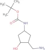 rac-tert-Butyl N-[(1R,3S,4S)-3-(aminomethyl)-4-hydroxycyclopentyl]carbamate